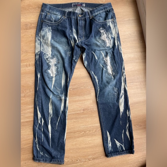 OG Jeans Frosted and Distressed Denim - Picture 1 of 10